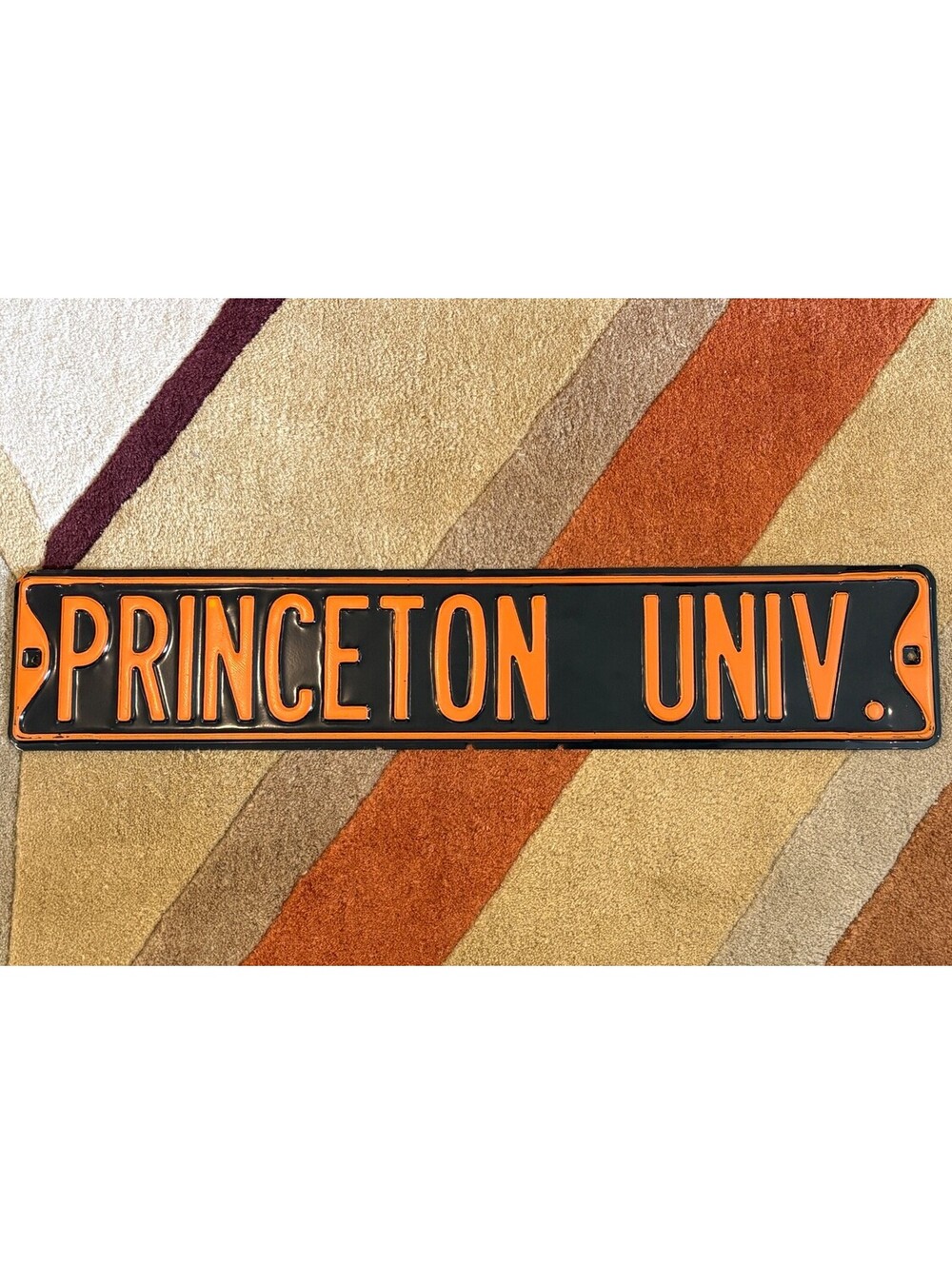 Vintage Princeton University Metal Sign Embossed License Plate Kester Sign Co